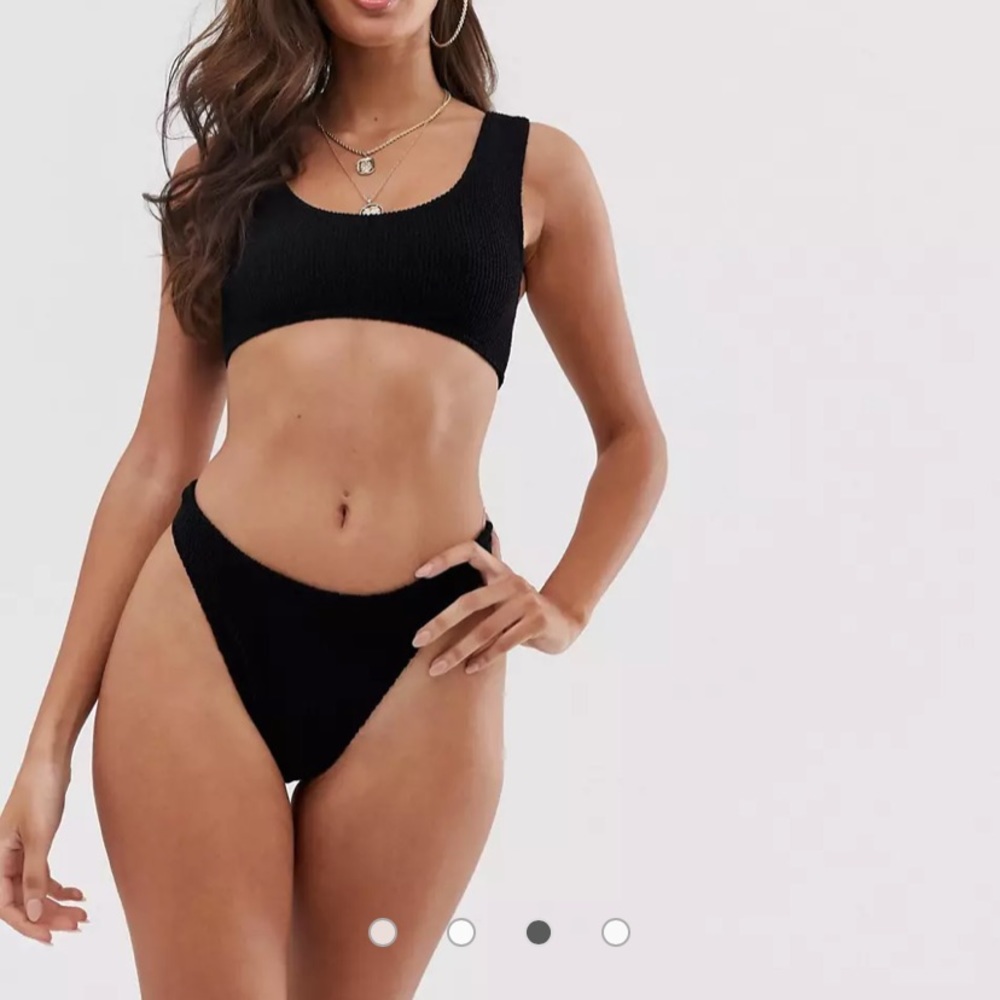 ASOS high waisted bikini bathing suit (stretchy)
